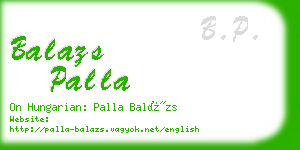 balazs palla business card